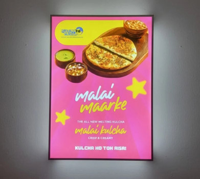 Restaurant Menu Light Box